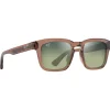 Lunettes de soleil Maui Jim Maluhia Marron Clair Transparent Brillant Maui Ht Minéral Superthin