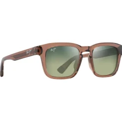 Lunettes de soleil Maui Jim Maluhia Marron Clair Transparent Brillant Maui Ht Minéral Superthin