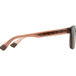 Lunettes de soleil Maui Jim Maluhia Marron Clair Transparent Brillant Maui Ht Minéral Superthin