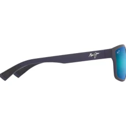 Lunettes de soleil Maui Jim Walewaha Asian Fit Metal Matte Blue Blue Hawaii Mineral Superthin