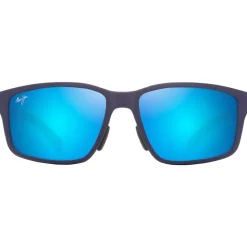 Lunettes de soleil Maui Jim Walewaha Asian Fit Metal Matte Blue Blue Hawaii Mineral Superthin