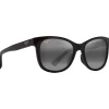 Lunettes de soleil Maui Jim Kiopa'a Noir Brillant Gris Neutre Minéral Superthin