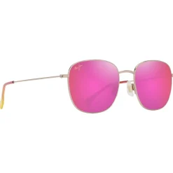Lunettes de soleil Maui Jim Olali Asian Fit Doré Clair Brillant Violet Rose Maui Sunrise MauiPure