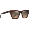 Lunettes de soleil Maui Jim Kini Kini Rootbeer Cristal Bronze Hcl Minéral Superthin