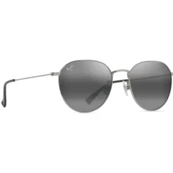 Lunettes de soleil Maui Jim Kauwela Black Shiny Silver Neutral Grey MauiPure
