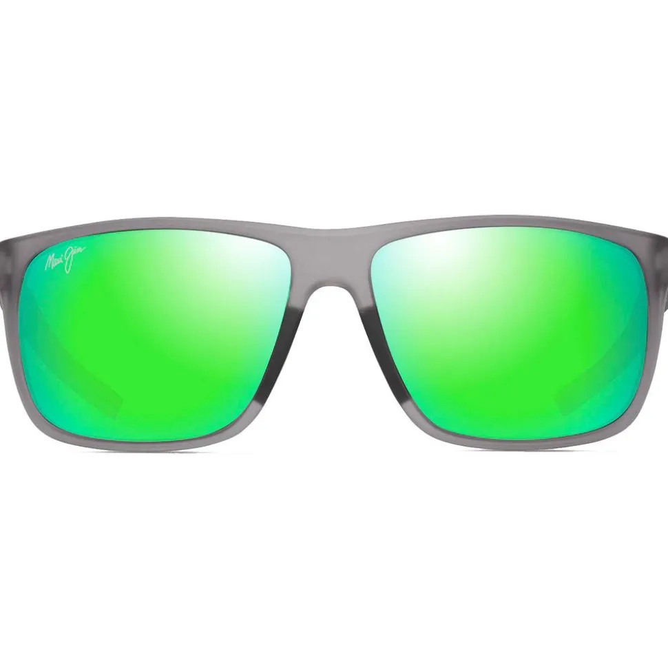 Lunettes de soleil Maui Jim Lehopulu Matte Translucide Grey MauiGreen MauiUltra