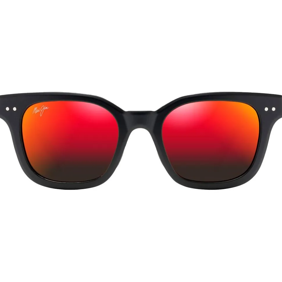 Lunettes de soleil Maui Jim Shore Break Noir Mat Hawaiï Lava Minéral SuperThin