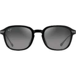 Lunettes de soleil Maui Jim Ka'ouo Asian Fit Noir Brillant Gris Acier Neutral Grey MauiBrilliant