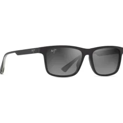 Lunettes de soleil Maui Jim Okina Shiny Black Neutral Grey Minéral Superthin