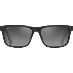 Lunettes de soleil Maui Jim Okina Shiny Black Neutral Grey Minéral Superthin
