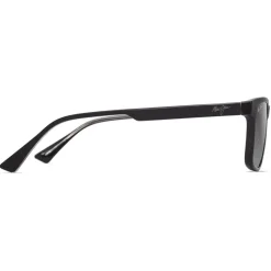 Lunettes de soleil Maui Jim Okina Shiny Black Neutral Grey Minéral Superthin