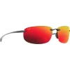 Lunettes de soleil Maui Jim Hookipa Noir Brillant Hawaii Lava