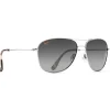 Lunettes de soleil Maui Jim Cliff House Matte Silver Gris Neutre Evolution Maui Gradient