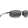 Lunettes de soleil Maui Jim Ho'okipa Xlarge Noir Brillant Neutral Grey MauiPure
