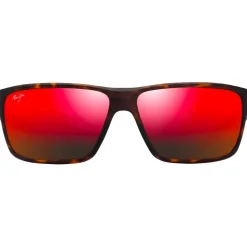 Lunettes de soleil Maui Jim Uila Havane Foncé Mat Orange Hawaii Lava Minéral Superthin