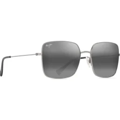 Lunettes de soleil Maui Jim Lipine Shiny Silver Neutral Grey MauiPure