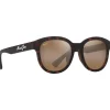 Lunettes de soleil Maui Jim Ihupani Asian Fit Havane Foncé Mat Bronze Hcl MauiPure