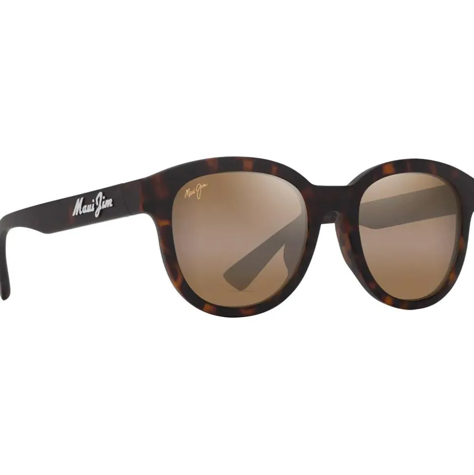 Lunettes de soleil Maui Jim Ihupani Asian Fit Havane Foncé Mat Bronze Hcl MauiPure