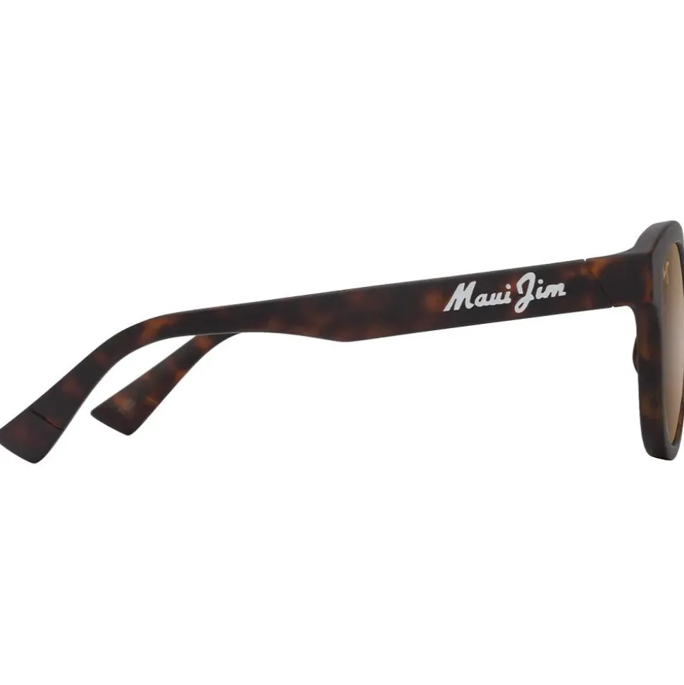 Lunettes de soleil Maui Jim Ihupani Asian Fit Havane Foncé Mat Bronze Hcl MauiPure