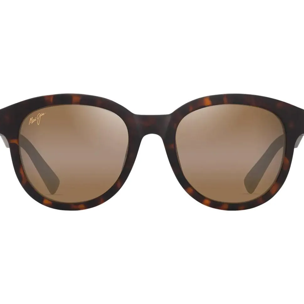 Lunettes de soleil Maui Jim Ihupani Asian Fit Havane Foncé Mat Bronze Hcl MauiPure