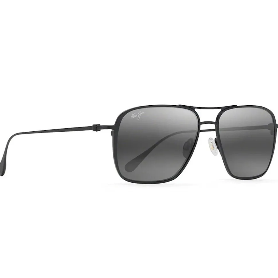 Lunettes de soleil Maui Jim Beaches Matte black Grey Maui Brilliant Bi-Gradient Grey