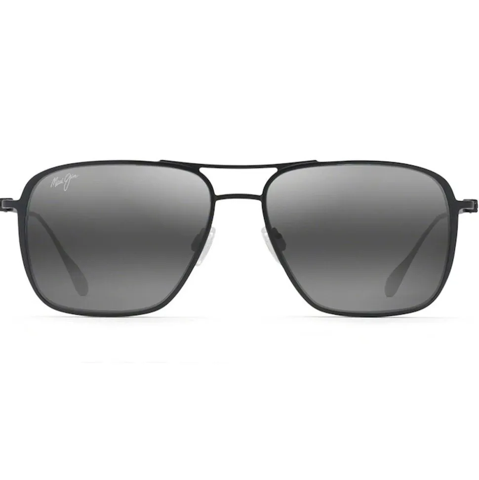 Lunettes de soleil Maui Jim Beaches Matte black Grey Maui Brilliant Bi-Gradient Grey