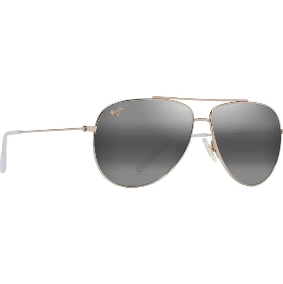 Lunettes de soleil Maui Jim Hauoli Doré Clair Brillant Cristaux Gris Neutre MauiPure