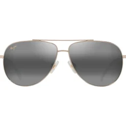 Lunettes de soleil Maui Jim Hauoli Doré Clair Brillant Cristaux Gris Neutre MauiPure