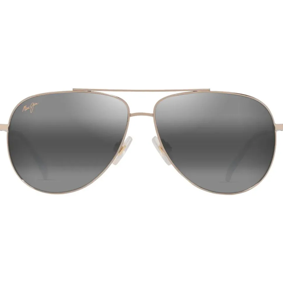 Lunettes de soleil Maui Jim Hauoli Doré Clair Brillant Cristaux Gris Neutre MauiPure