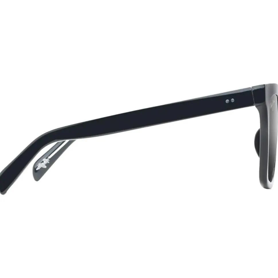Lunettes de soleil Maui Jim Rooftops Noir Cristal Dual Mirror Argent Noir Mineral Superthin