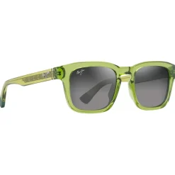 Lunettes de soleil Maui Jim Maluhia Vert Gazon Transparent Brillant Neutral Grey Minéral Superthin