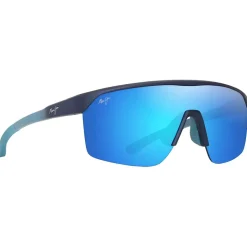 Lunettes de soleil Maui Jim Pāluna Asian Fit Metal Matte Dark Blue Hawaii Blue MauiBrillant