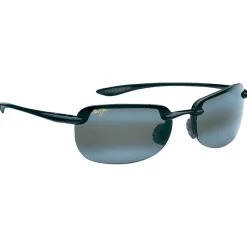 Lunettes de soleil Maui Jim Sandy Beach Noir Brillant Gris Neutre Polycarbonate Bidegrade