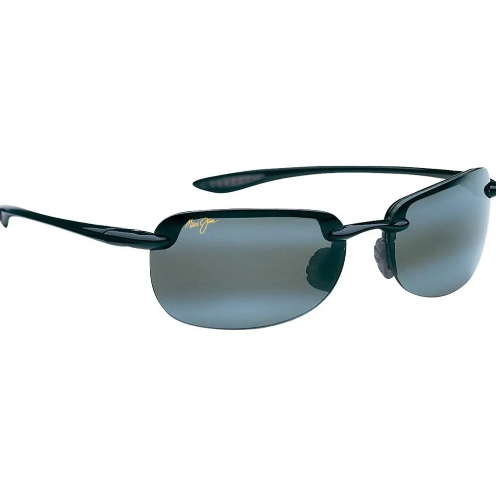 Lunettes de soleil Maui Jim Sandy Beach Noir Brillant Gris Neutre Polycarbonate Bidegrade