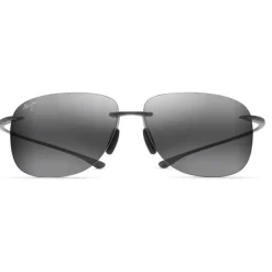 Lunettes de soleil Maui Jim Hikina Noir Brillant Gris Neutre MauiPure Lt