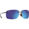 Lunettes de soleil Maui Jim Hema Mat Dark Brown Blue Hawaii Maui Pure Lt