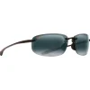 Lunettes de soleil Maui Jim Ho’okipa Reader 1,5 Noir Brillant Gris Neutre MauiBrilliant