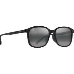 Lunettes de soleil Maui Jim Makuahine Asian Fit Noir Brillant Neutral Grey Minéral Superthin