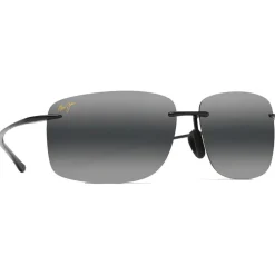 Lunettes de soleil Maui Jim Hema Noir Brillant Gris Neutre