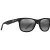 Lunettes de soleil Maui Jim Kikonia Matte Black Neutral Grey Mineral Superthin
