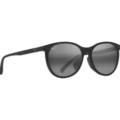 Lunettes de soleil Maui Jim Alahee Shiny Black Neutral Grey Minéral Superthin
