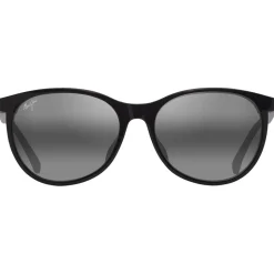 Lunettes de soleil Maui Jim Alahee Shiny Black Neutral Grey Minéral Superthin