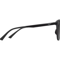 Lunettes de soleil Maui Jim Alahee Shiny Black Neutral Grey Minéral Superthin