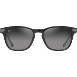 Lunettes de soleil Maui Jim Mana'olana Noir Brillant Gris Acier Neutral Grey MauiBrilliant