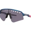 Lunettes de soleil Oakley Sutro Lite Sweep Troy Lee Design Blue Colorshift Prizm Grey