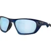 Lunettes de soleil Oakley Lateralis Matte Transparent Blue Prizm Deep Water Polarized
