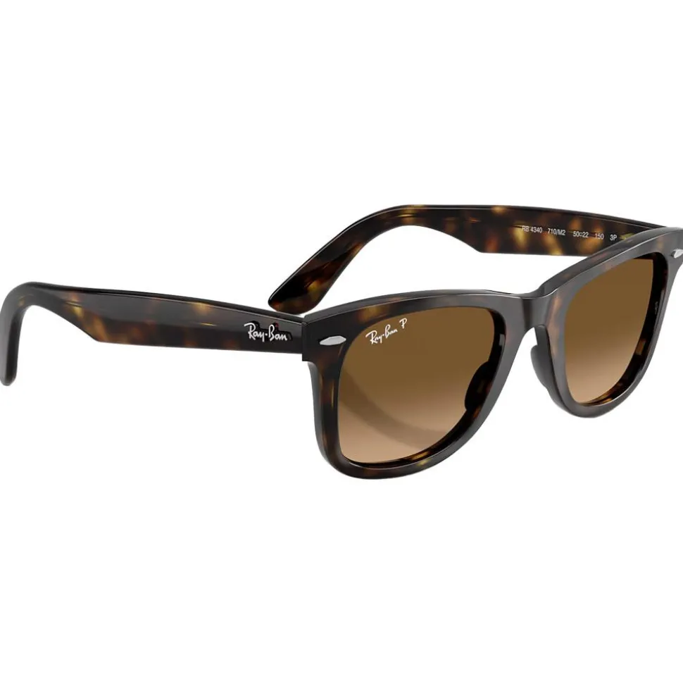 Lunettes de soleil Ray Ban RB4340 Wayfarer Ease Polished Havana Gradient Brown Polar