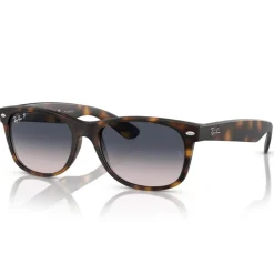 Lunettes de soleil Ray Ban RB2132 New Wayfarer Classic Matte Havana Polar Blue