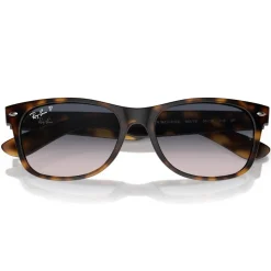 Lunettes de soleil Ray Ban RB2132 New Wayfarer Classic Matte Havana Polar Blue