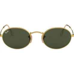 Lunettes de soleil Ray Ban RB3547 Oval Metal Polished Gold Green G-15